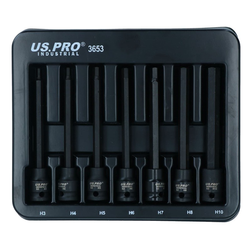 3/8in Drive Extra Long Impact Impacted Hex Allen Key Sockets