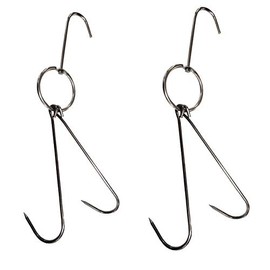 SUNRISE Kitchen Stainless Steel Meat Hooks Heavy Gauge (8" Duck Hooks)
