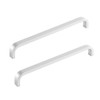 ANSIEDIO 2pcs Silver Aluminum Alloy Cabinet Cupboard Closet Wardrobe Door