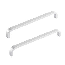 ANSIEDIO 2pcs Silver Aluminum Alloy Cabinet Cupboard Closet Wardrobe Door Drawer Knobs Pull Handles (160mm)