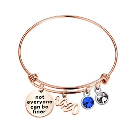 BAUNA Sorority Gifts Sorority Not Everyone Can Be Finer Bracelet Greek Sorority Jewellery Gift for Finer Women (Rose Gold 19 20 Sorority Gifts)