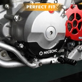 NICECNC Black Engine Alternator Cover Guard Protector Aluminum Compatible with HONDA XR650L 1993 1994 1995 1996 1997 1998 1999 2000 2001 2002-2024