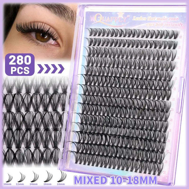 Juego De Extensiones De Pestañas De 560 Piezas, 10-18 Mm