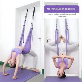 Aerial Yoga Stretching Strap with Loops – Premium Nylon Yoga Assistant for Flexibility, Backbend, Splits & Home Workout Training Equipment