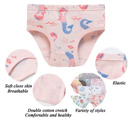 Hahan Baby Soft Cotton Panties Little Girls'Briefs Toddler Unicorn Underwear 5/6years Multi Color