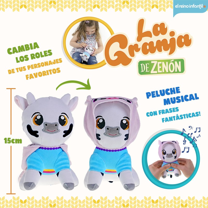 LA GRANJA DE ZENÓN Vaca Lola Disfrazada Peluche Musical 15cm