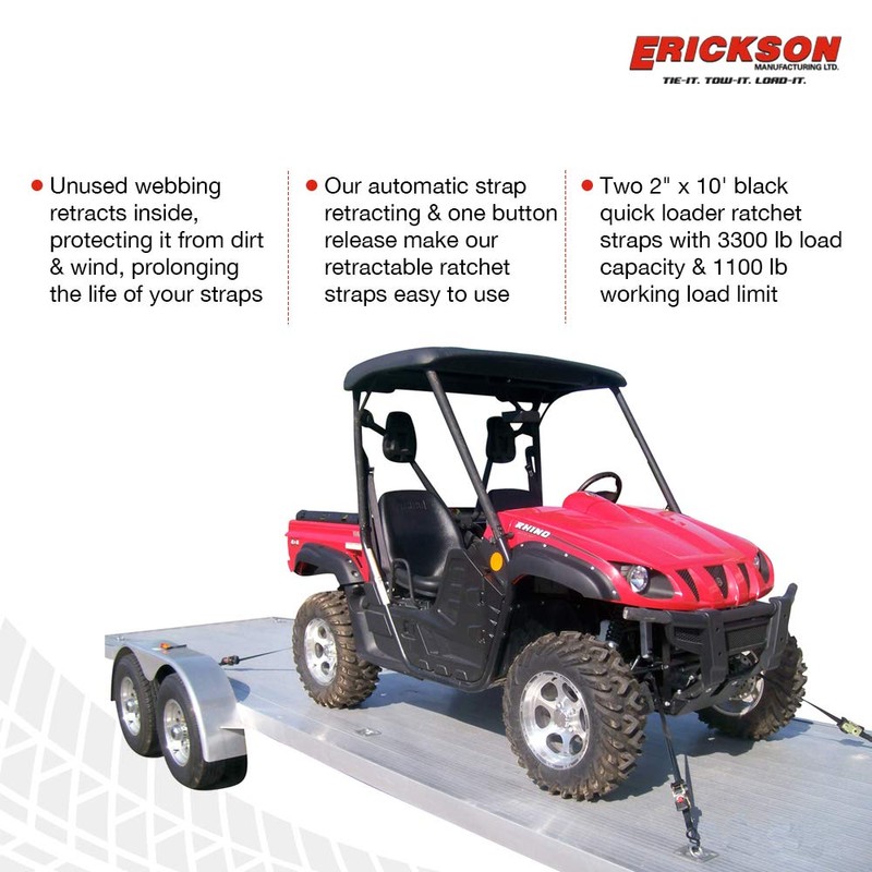 Erickson 34416 Pro Series Black 2" x 10' Retractable Ratcheting