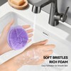 2-Pack Soft Silicone Dual-Sided Body Scrubber & Loofah | Gentle