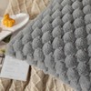 MANDIOO Pack of 2 Grey Super Soft Plush Fluffy Decorative