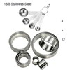 12Pcs 18/8 Stainless Steel Cookie Cutters Set with 4Pcs Measuring