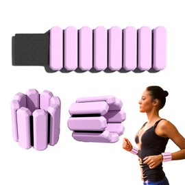 Wrist Ankle Weights Set of 2 (1lb Each) for Women, Adjustable Silicone Wrist Bangles Pilates Weights Bracelet, Heavy Duty Fasteners Wearable Arm & Leg Weights for Yoga