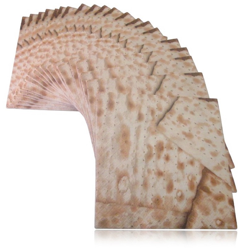 Passover Matzoh Napkin. 20 Pesach Napkins for Seder Table Decoration.