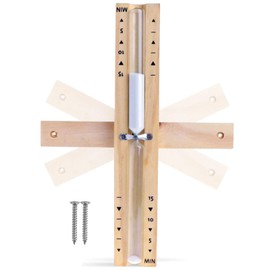 Hourglass Sauna, Analogue Sauna Hourglass 15 Minutes, Sauna Hourglass Accessories, Rotating Sauna Clock Wood, Wall Mounted Sauna Hourglass, Sauna Hourglass, Wall Mounted Sauna Clock + 2 Stainless
