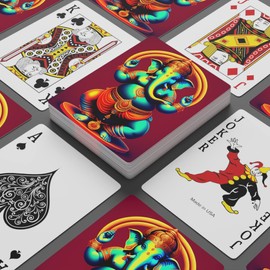 Brian Bula Ganesha Playing Cards Hindu Red Ganesha Poker Cards