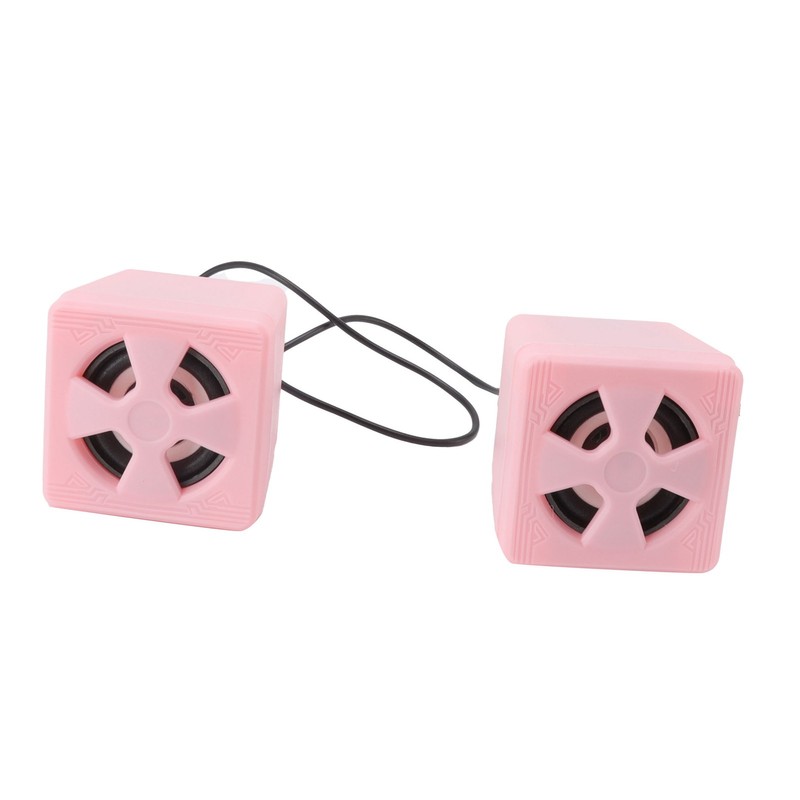 1 Pair 3.5mm Desktop Speaker Stereo Surround Sound Volume Adjustment