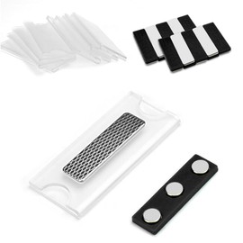 PERFETSELL Pack of 10 Name Badges Magnet Black