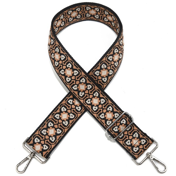 LVYOUME Purse Strap Silver Hardware 2" Wide Replacement Crossbody Straps