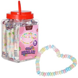 Fresh Finest 36-Count Bulk Candy Necklaces - Individually Wrapped Novelty Candy Necklaces. Ideal for Party Favors, Goody Bags, Candy Buffets, and Retro-Themed Events.