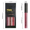 Kit Lápiz Labial Líquido Mate De Larga Impermeabl Y Duración