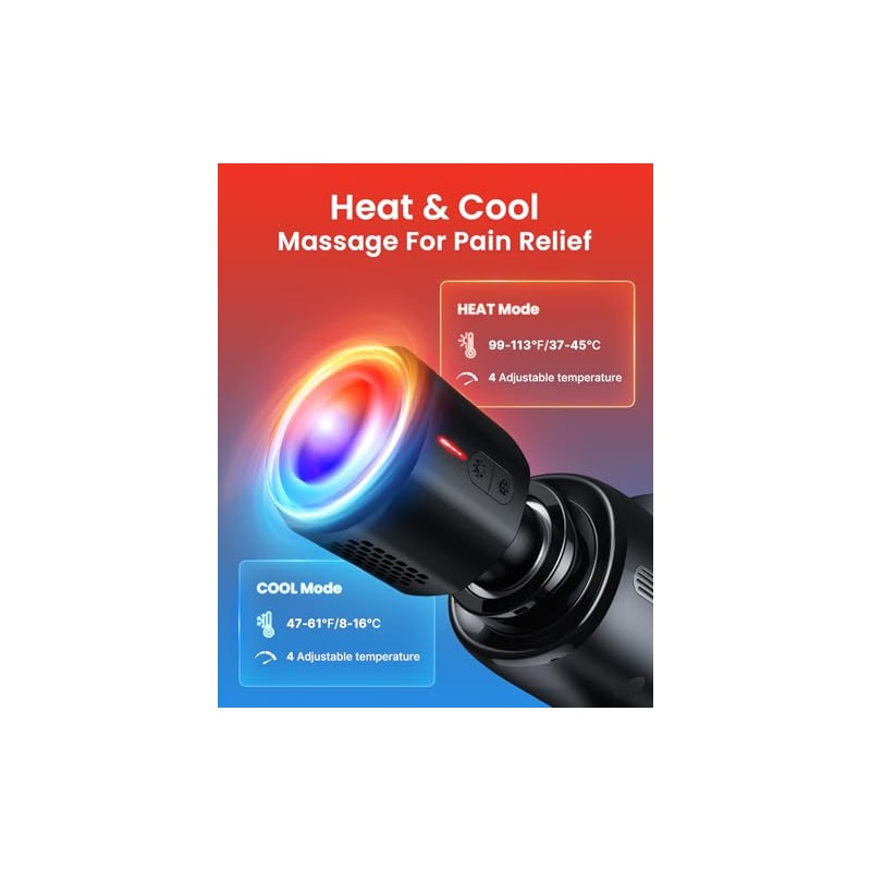 RENPHO Thermacool Massage Gun with Heat and Cold Function, Muscle