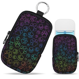 Mcapirivo Dog Paws Hand Sanitizer Spray Case, Hand Sanitizer Holder Zippered Pouch, Cute Fashion Accessory with Snap Hook for Glow Mist and Power Mist 1FL OZ