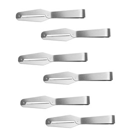 Ciieeo 6pcs Stainless Steel Plucking Tweezers Precision Removal Tools for Culinary Styling Ergonomic Flat Design for Safe Bone and Hair Removal