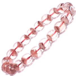Happiness Stone High Quality Natural Stone Red Phantom Quartz Power Stone Bracelet, Stone, Red Phantom Quartz