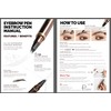2 Pack 4-Tip Microblading Eyebrow Pen with 2 Brow Brushes,