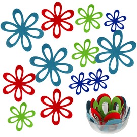 BYKITCHEN Felt Pan Separators, Set of 20 & 4 Different Sizes, Flower Glass Bowl Dish Separator Protectors for Stacking and Protecting Glassware, Cookware and More