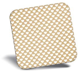 Fridge Magnet - White Love Heart Pattern Print Cute for Office, Cabinet and Whiteboard, Magnetic Stickers, 46424