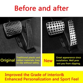 GZJUNFUGJ Anti-Slip Gas Brake Pedal Cover Compatible for Benz C E S GLK GLS GLE Class W205//W206/S206 X253 C257 C167 N293 Accessories Accelerator Foot Pedal Pad Cover Cap