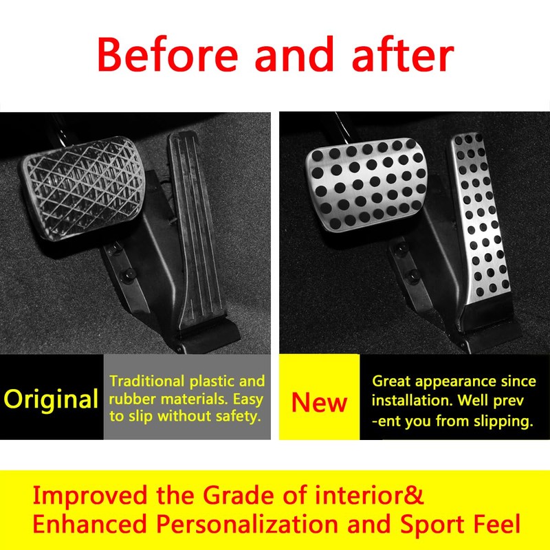 GZJUNFUGJ Anti-Slip Gas Brake Pedal Cover Compatible for Benz C