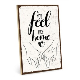 TypeStoff HS-00951 Wooden Sign with Saying - Love - Vintage Look with Quote as a Gift and Decoration for Home and Home Theme