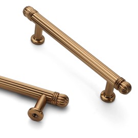 Asidrama 10 Pack 3.75 Inch(96mm) Champagne Bronze Cabinet Pulls Cabinet Handles Cupboard Handles Kitchen Cabinet Hardware for Cupboard Drawer Pulls