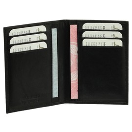 Luxury Leather ID Card Holder Basic Document Folder Ideal for Car Various Colours, black, ID wallet