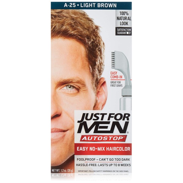 Just For Men Autostop Men's Hair Color, Light Brown, 3.2 Ounce (Pack of 12)
