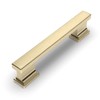 Amerdeco 10 Pack Brushed Brass Cabinet Pulls 3-3/4 Inch(96mm) Hole
