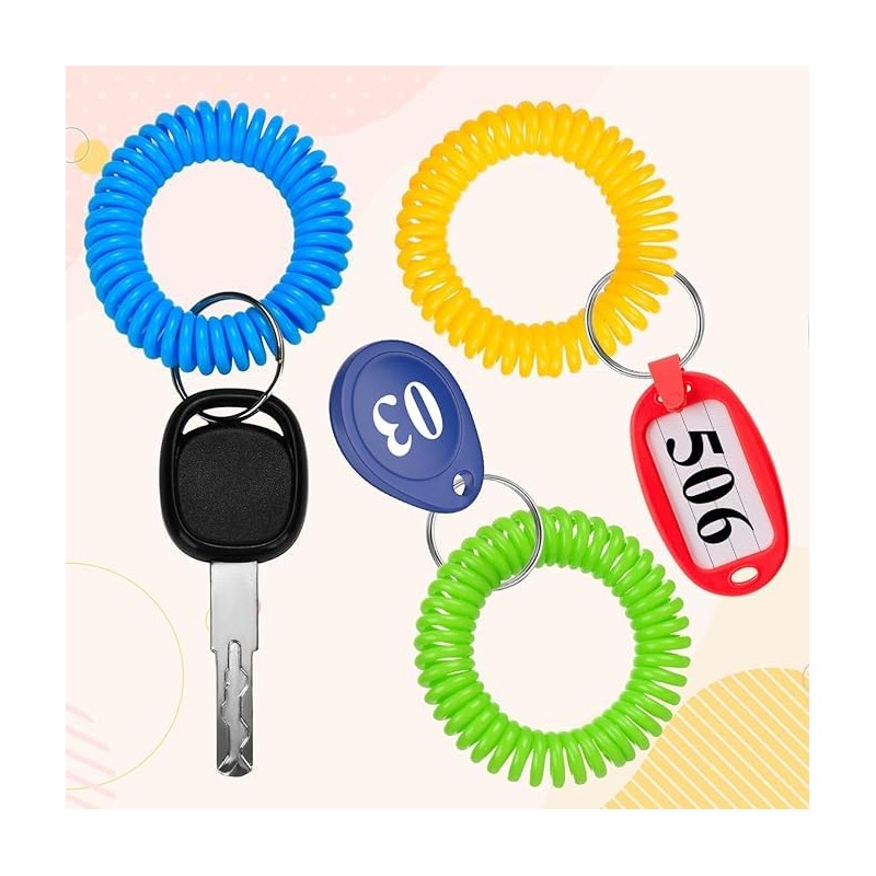TCSYLSC 120-Pack Wristlet Keychains, 12 Vivid Color Options, Adjustable Stretchy