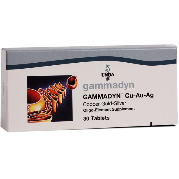 UNDA - GAMMADYN Cu-Au-Ag - Copper-Gold-Silver Oligo-Element Supplement - 30 Tablets