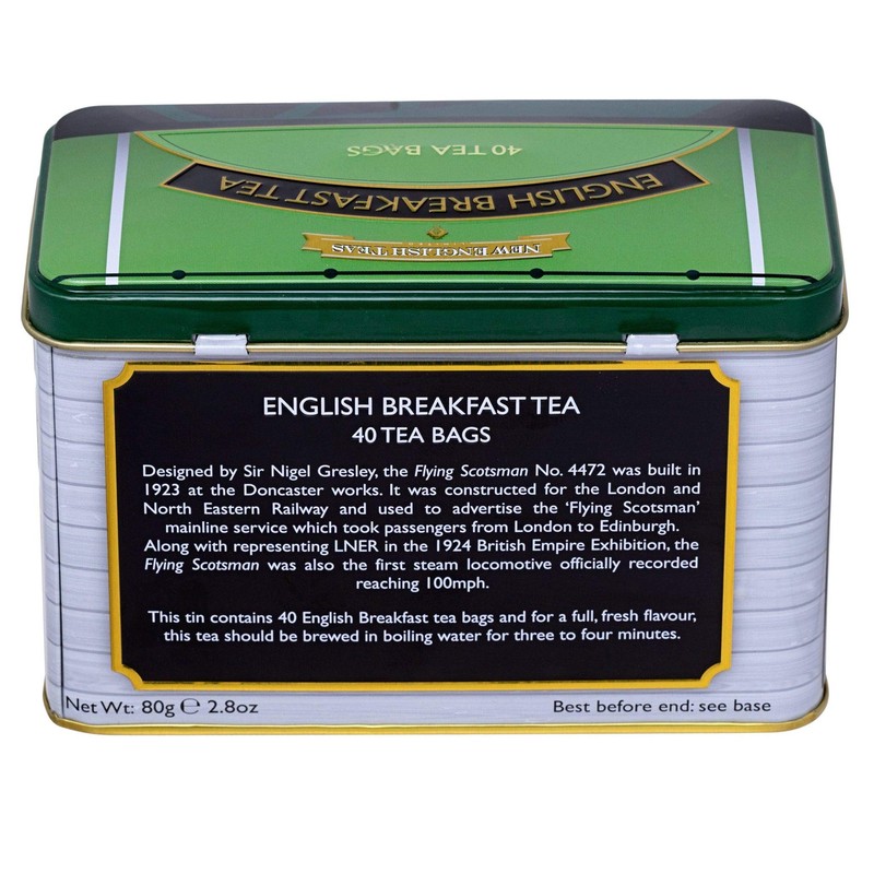 New English Teas Flying Scotsman Tea Caddy with 40 English
