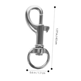 ORFOFE Snap Hook Replacement 10pcs Stainless Snap Hook Heavy Duty Dog Leash Clips Swivel Buckle Metal Clasp Snap Clip Hooks