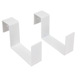 MIDE Products 2-FBH-WHT Slip-on Flower Box Holders, White, Pair