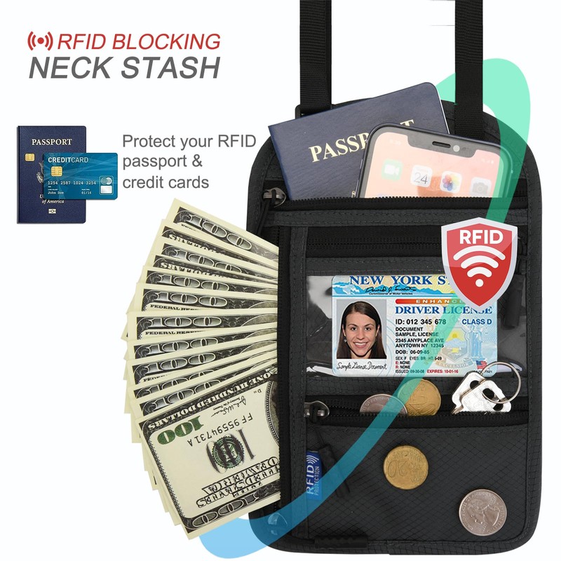 RFID Blocking Travel Wallet for Women & Men, Passport Cover,