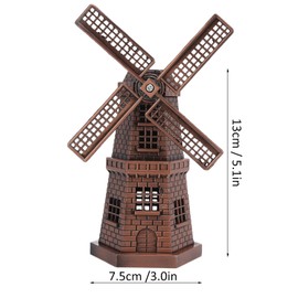 Windmill Decoration Arts Crafts Mediterranean Decoration Ornaments Retro Retro Bronze Mini Red Small Windmill