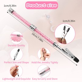 WIFORT Bracelet Helper Tools 2Pieces Diamond Jewelry Helper Necklaces Clasp Helper Hand Bracelet Helpers Jewelry Clasp Helper Bracelet Fastening Helper Tools and Hooking Tool