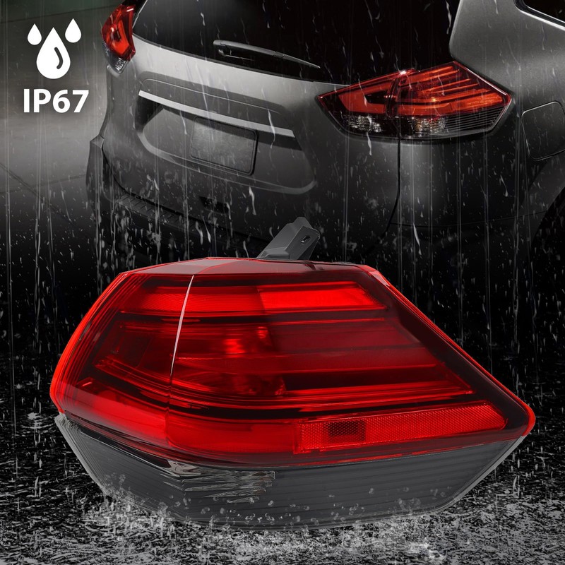 Huray Right Outer Tail Light for Nissan Rogue 2017-2019 Passenger