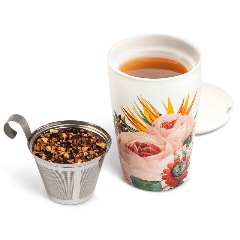 Tea Forte Jubilee Kati Ceramic Tea Infuser with Lid and