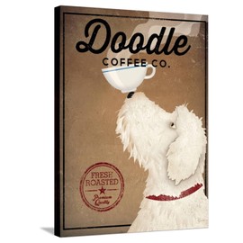 ART.COM Stretched Canvas Print Doodle Coffee by Ryan Fowler, 24" x 32"