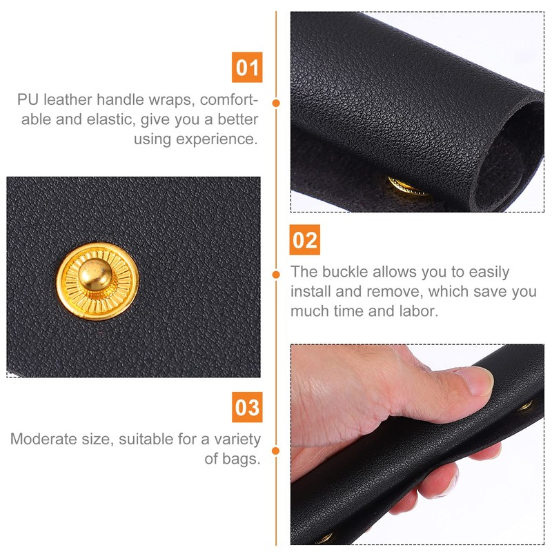 1 Piece Suitcase Handle Wraps Leather Handle Grip Protector Handbag