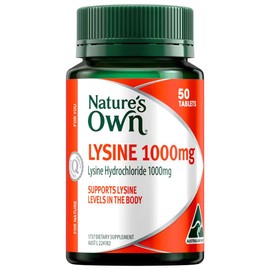 Nature's Own Double Strength Cold Sore Relief ( Lysine 1000mg) 50 Tabs